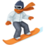 snowboarder: dark skin tone on Facebook