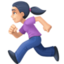 woman running: light skin tone on Facebook