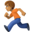 person running: medium skin tone on Facebook
