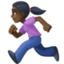 woman running: dark skin tone on Facebook