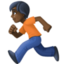 person running: dark skin tone on Facebook