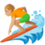person surfing: medium-light skin tone on Facebook