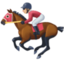 horse racing: medium-light skin tone on Facebook