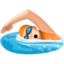 person swimming: light skin tone on Facebook