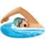 man swimming: medium-light skin tone on Facebook