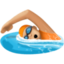 person swimming: medium-light skin tone on Facebook