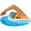man swimming: medium skin tone on Facebook