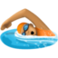 person swimming: medium skin tone on Facebook