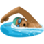man swimming: medium-dark skin tone on Facebook