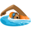 person swimming: medium-dark skin tone on Facebook