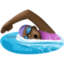 woman swimming: dark skin tone on Facebook