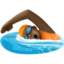 person swimming: dark skin tone on Facebook