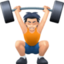 person lifting weights: light skin tone on Facebook
