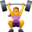 woman lifting weights on Facebook
