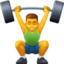 man lifting weights on Facebook