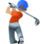 person golfing: medium-light skin tone on Facebook
