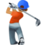 person golfing: medium skin tone on Facebook
