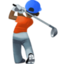 person golfing: dark skin tone on Facebook