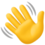 waving hand on Facebook