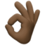 OK hand: dark skin tone on Facebook