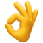OK hand on Facebook