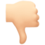 thumbs down: light skin tone on Facebook