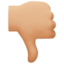 thumbs down: medium-light skin tone on Facebook