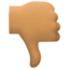 thumbs down: medium skin tone on Facebook