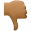 thumbs down: medium-dark skin tone on Facebook