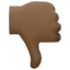 thumbs down: dark skin tone on Facebook