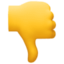 thumbs down on Facebook