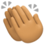 clapping hands: medium skin tone on Facebook