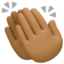 clapping hands: medium-dark skin tone on Facebook