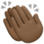 clapping hands: dark skin tone on Facebook