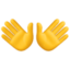 open hands on Facebook