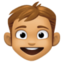 boy: medium skin tone on Facebook