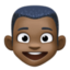 boy: dark skin tone on Facebook