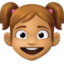 girl: medium skin tone on Facebook