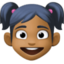girl: medium-dark skin tone on Facebook