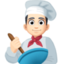 man cook: light skin tone on Facebook