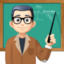 man teacher: light skin tone on Facebook