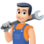 man mechanic: light skin tone on Facebook