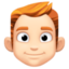 man: light skin tone, red hair on Facebook