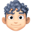 man: light skin tone, curly hair on Facebook