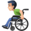 man in manual wheelchair: light skin tone on Facebook