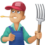 man farmer: medium-light skin tone on Facebook