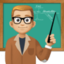 man teacher: medium-light skin tone on Facebook