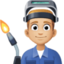 man factory worker: medium-light skin tone on Facebook