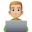 man technologist: medium-light skin tone on Facebook