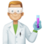 man scientist: medium-light skin tone on Facebook